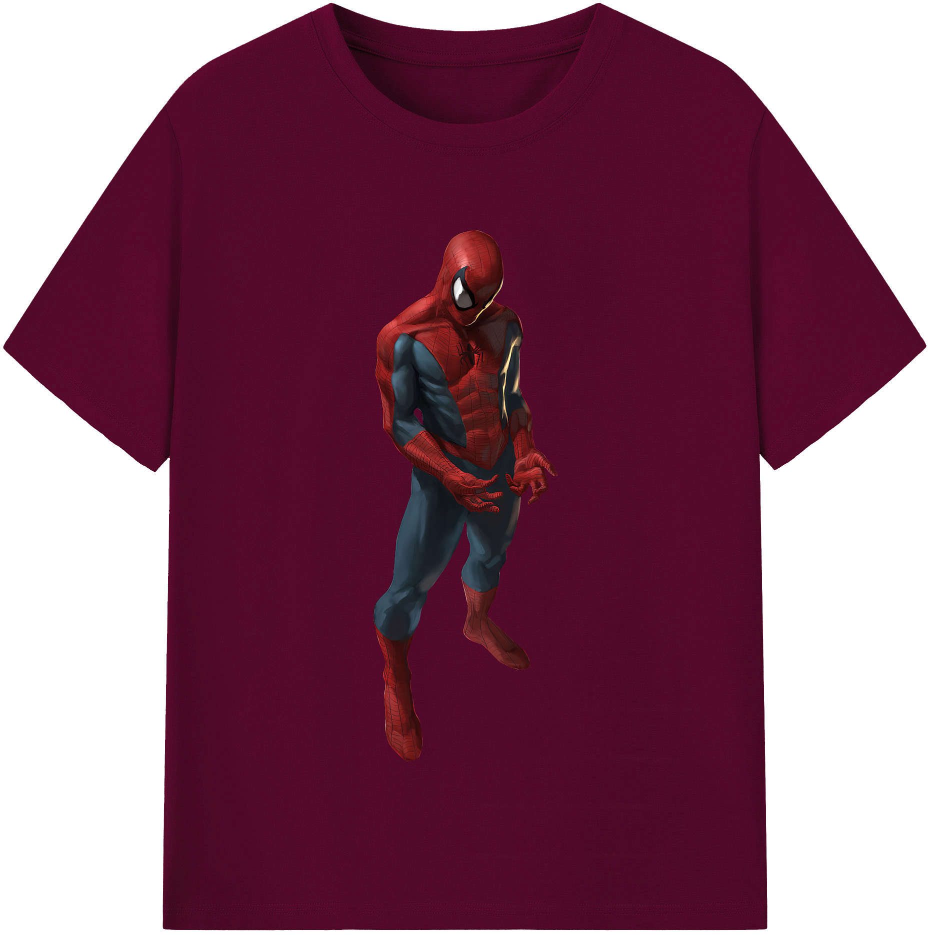 （画像用） Spider Man スパイダーマン レディースカジュアルプリントTシャツ（綿100％）